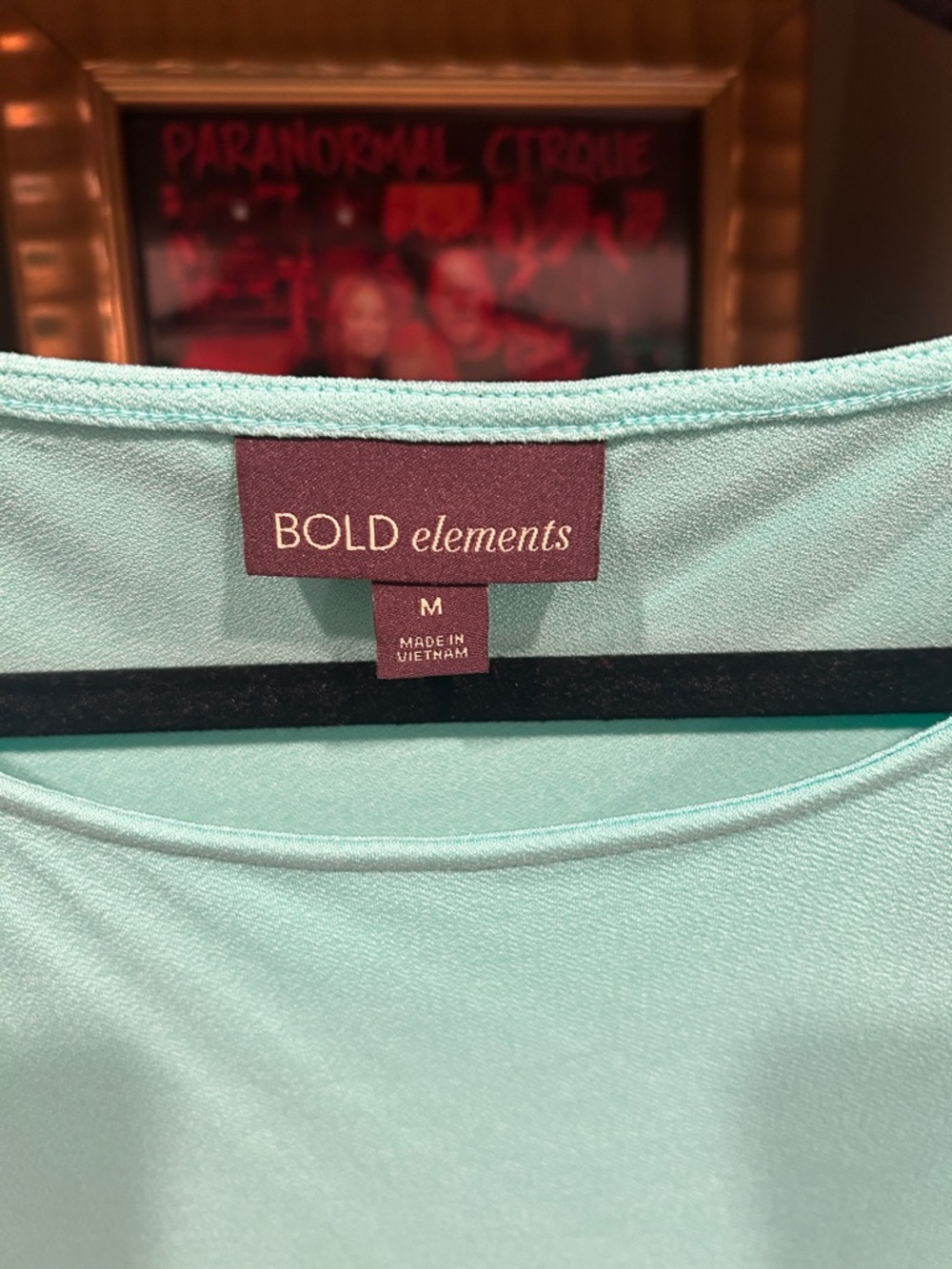 BOLD elements Teal Cold-Shoulder Ruffle Blouse - Picture 2 of 3